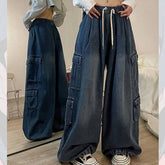 Baggy-Cargojeans mit Binderiemen